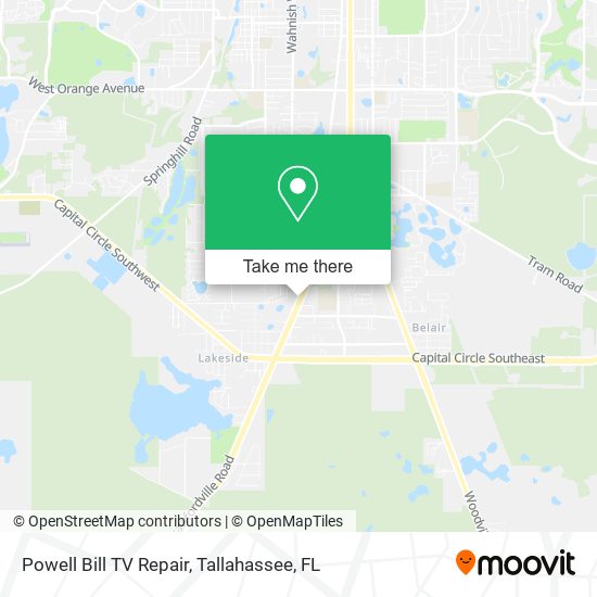 Powell Bill TV Repair map