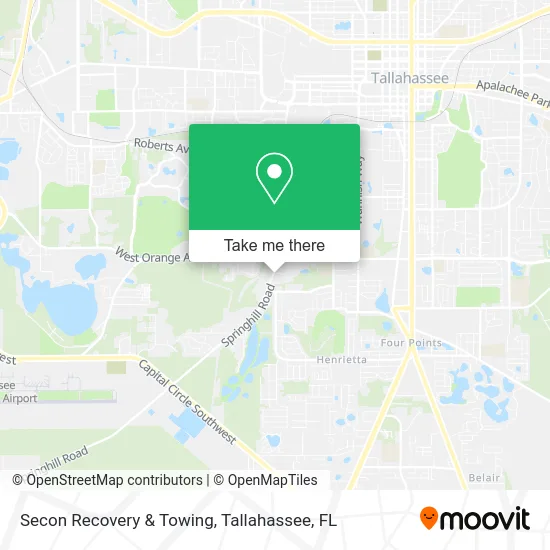 Secon Recovery & Towing map