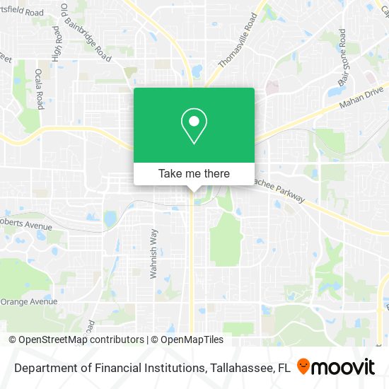 Department of Financial Institutions map