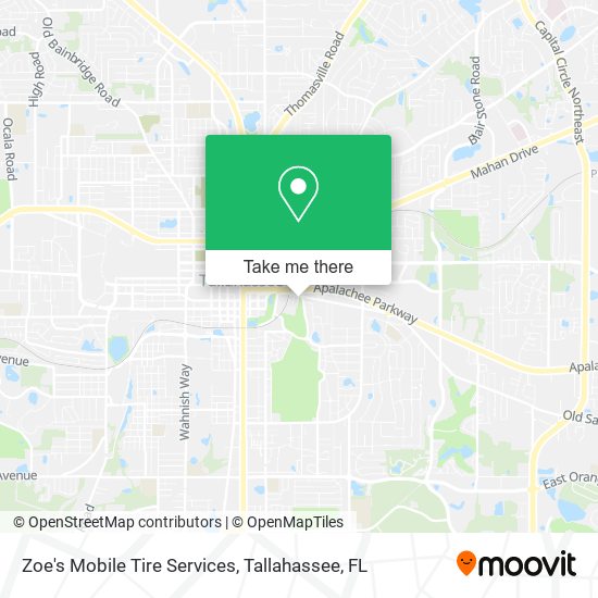 Mapa de Zoe's Mobile Tire Services
