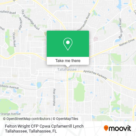 Felton Wright CFP Cpwa Cpfamerrill Lynch Tallahassee map