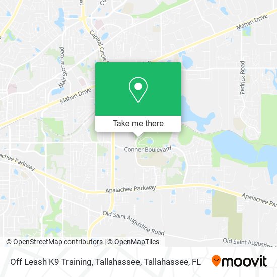 Off Leash K9 Training, Tallahassee map