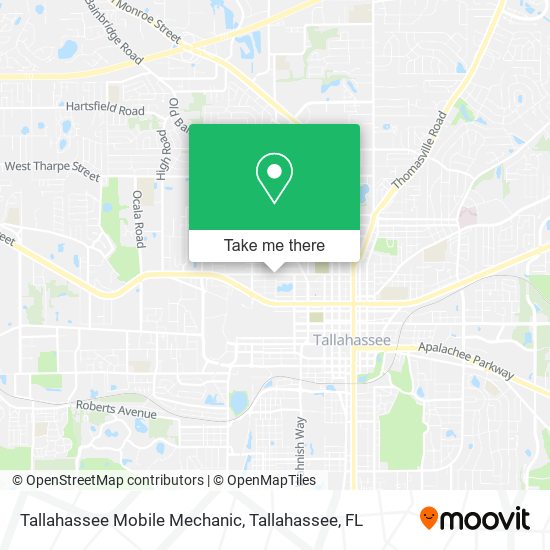 Mapa de Tallahassee Mobile Mechanic