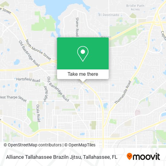 Alliance Tallahassee Braziln Jjtsu map