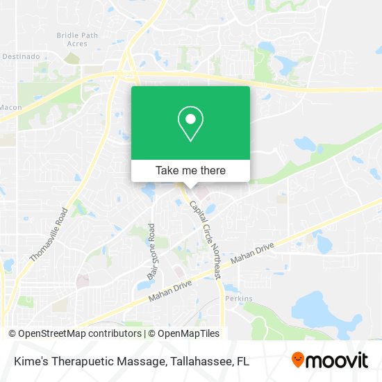 Kime's Therapuetic Massage map