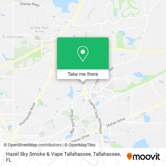 Hazel Sky Smoke & Vape Tallahassee map