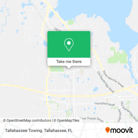 Tallahassee Towing map