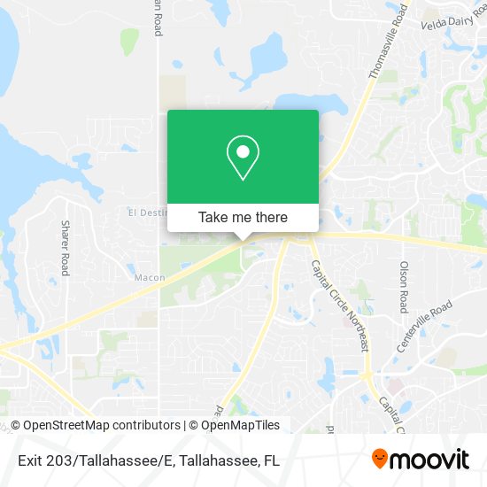 Mapa de Exit 203/Tallahassee/E