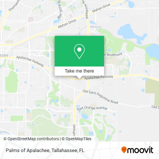 Palms of Apalachee map