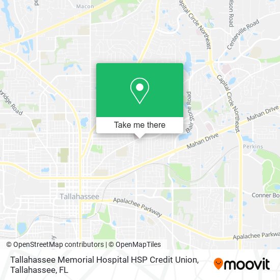 Mapa de Tallahassee Memorial Hospital HSP Credit Union