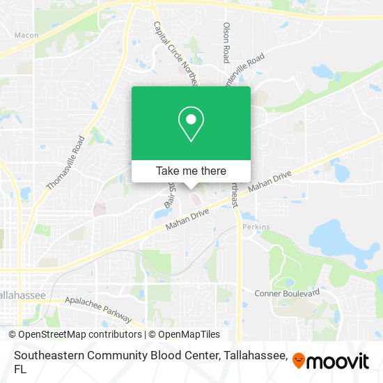 Southeastern Community Blood Center map