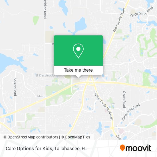 Care Options for Kids map