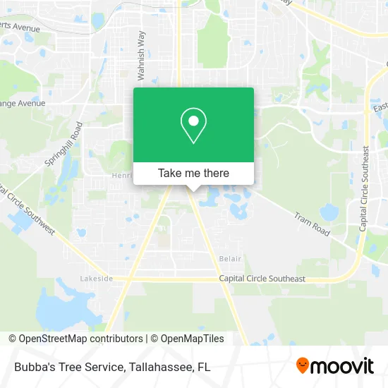 Bubba's Tree Service map