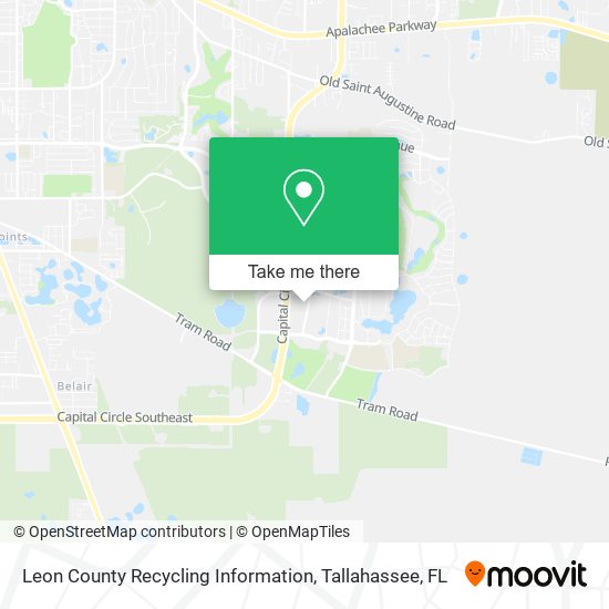 Leon County Recycling Information map