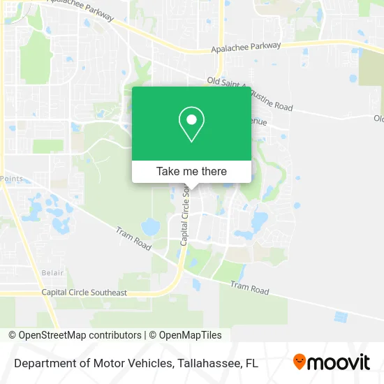 Department of Motor Vehicles map