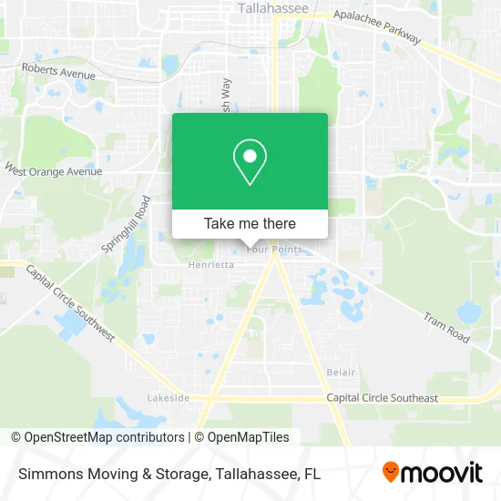 Simmons Moving & Storage map