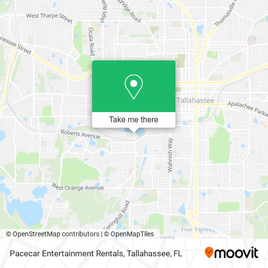 Pacecar Entertainment Rentals map