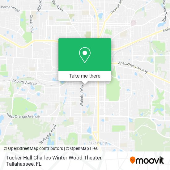 Mapa de Tucker Hall Charles Winter Wood Theater