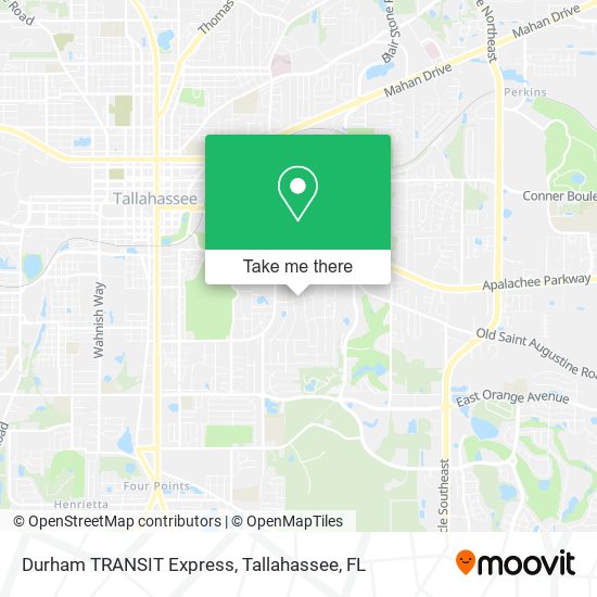Durham TRANSIT Express map