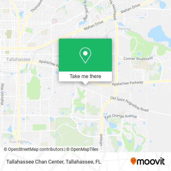 Mapa de Tallahassee Chan Center