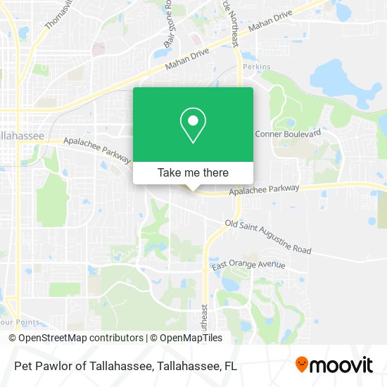 Pet Pawlor of Tallahassee map