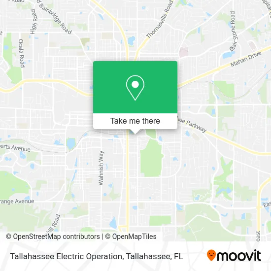 Tallahassee Electric Operation map