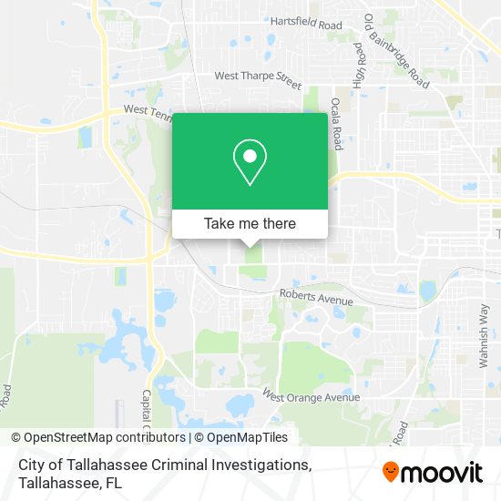 City of Tallahassee Criminal Investigations map