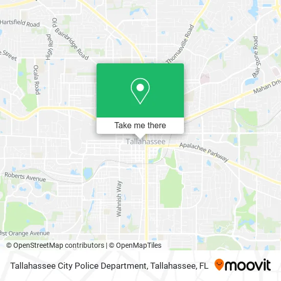 Tallahassee City Police Department map