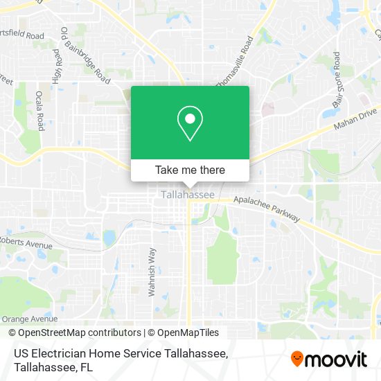 US Electrician Home Service Tallahassee map