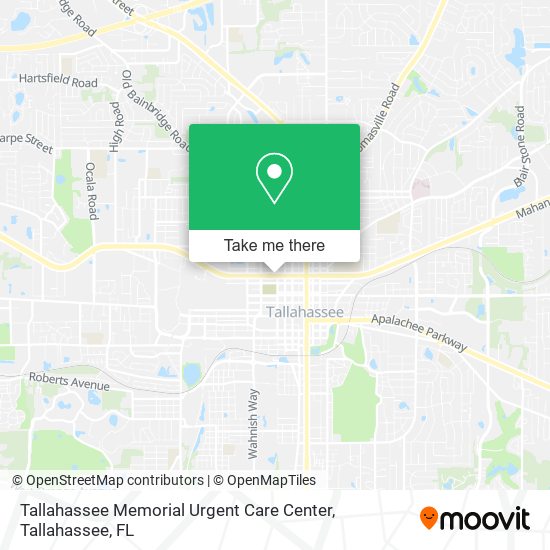 Tallahassee Memorial Urgent Care Center map