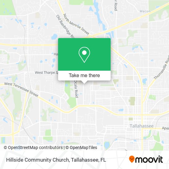 Hillside Community Church map