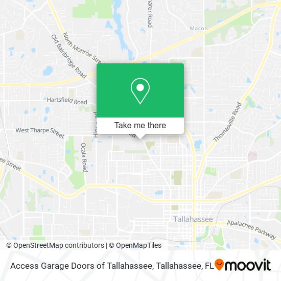 Access Garage Doors of Tallahassee map