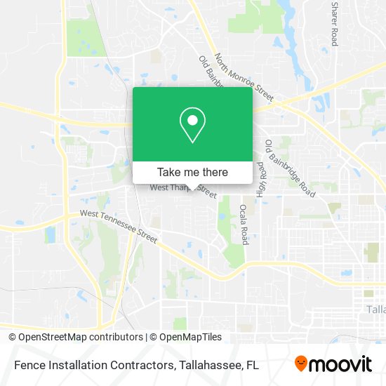 Fence Installation Contractors map