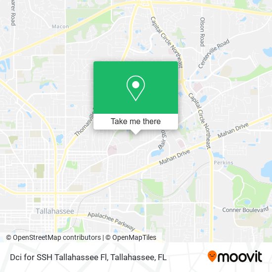 Dci for SSH Tallahassee Fl map