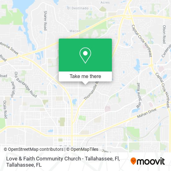 Love & Faith Community Church - Tallahassee, Fl map