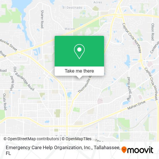 Mapa de Emergency Care Help Organization, Inc.