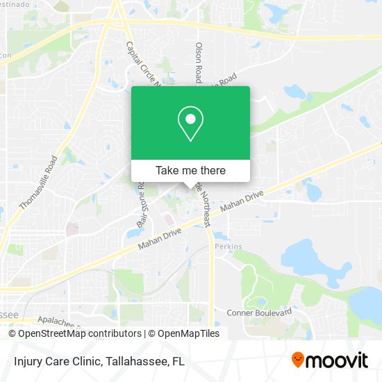 Injury Care Clinic map