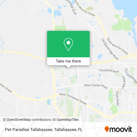 Pet Paradise Tallahassee map