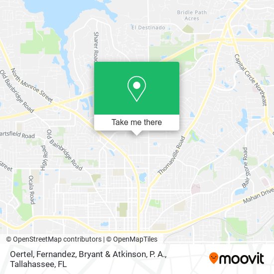 Oertel, Fernandez, Bryant & Atkinson, P. A. map