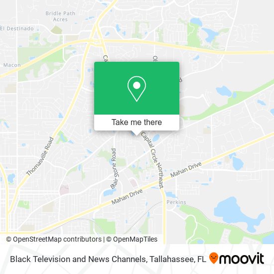 Black Television and News Channels map