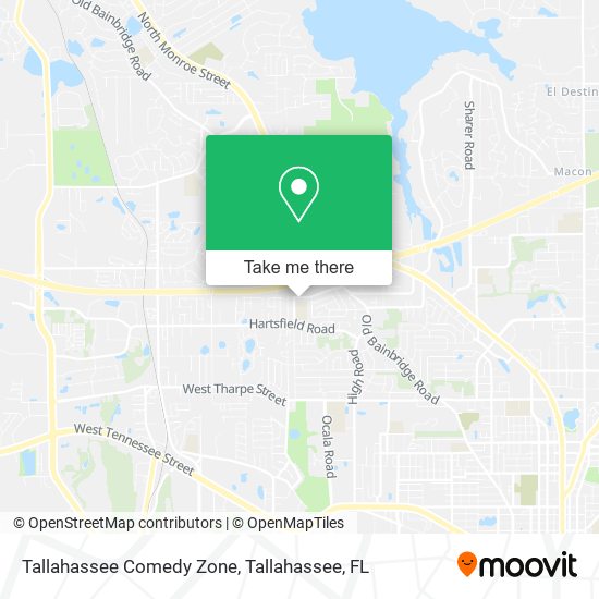 Tallahassee Comedy Zone map
