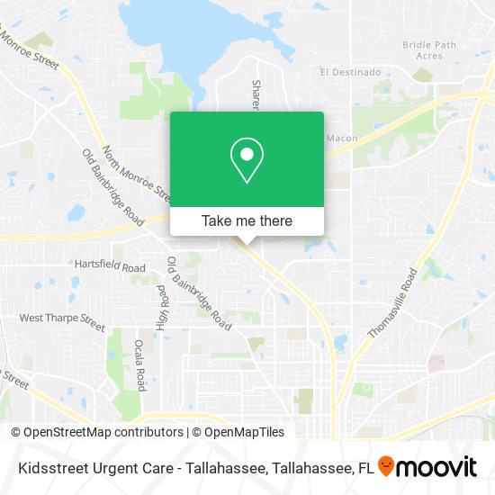Mapa de Kidsstreet Urgent Care - Tallahassee