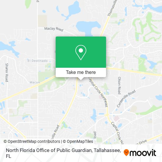 North Florida Office of Public Guardian map