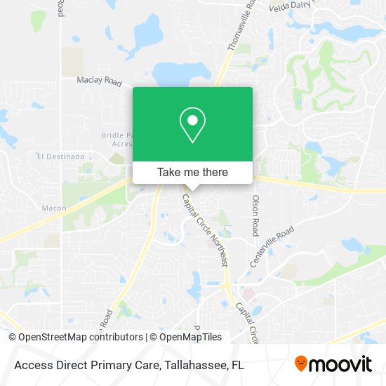 Mapa de Access Direct Primary Care