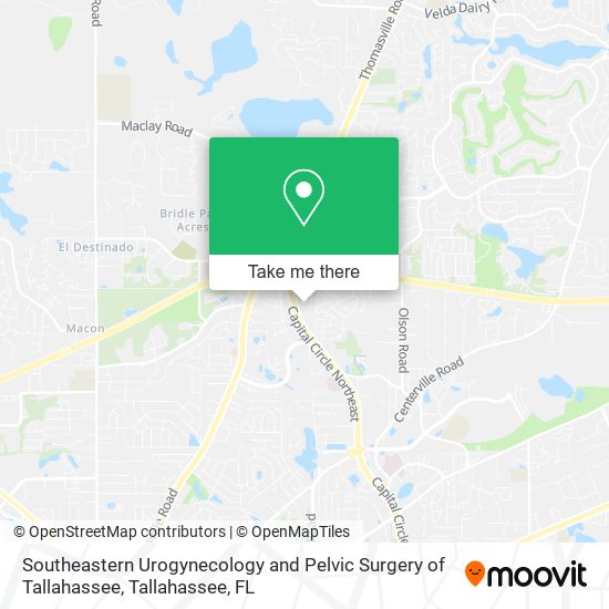 Mapa de Southeastern Urogynecology and Pelvic Surgery of Tallahassee