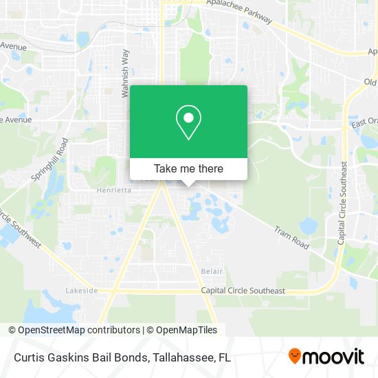 Mapa de Curtis Gaskins Bail Bonds