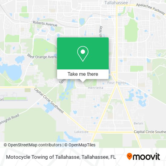 Motocycle Towing of Tallahasse map