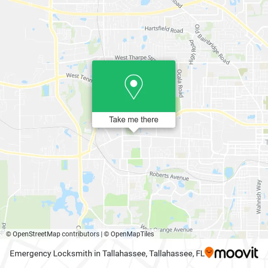 Emergency Locksmith in Tallahassee map