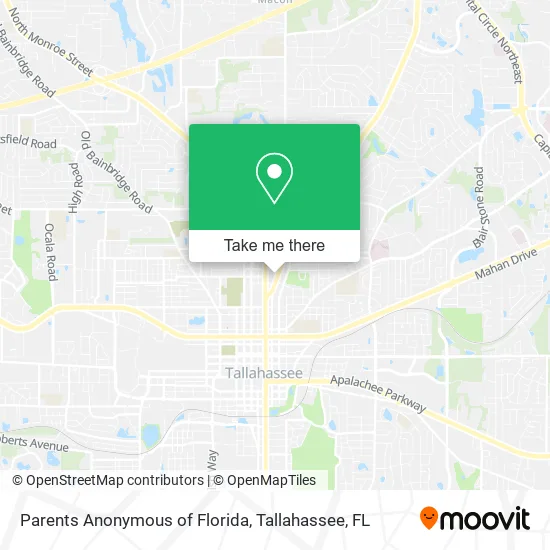 Parents Anonymous of Florida map