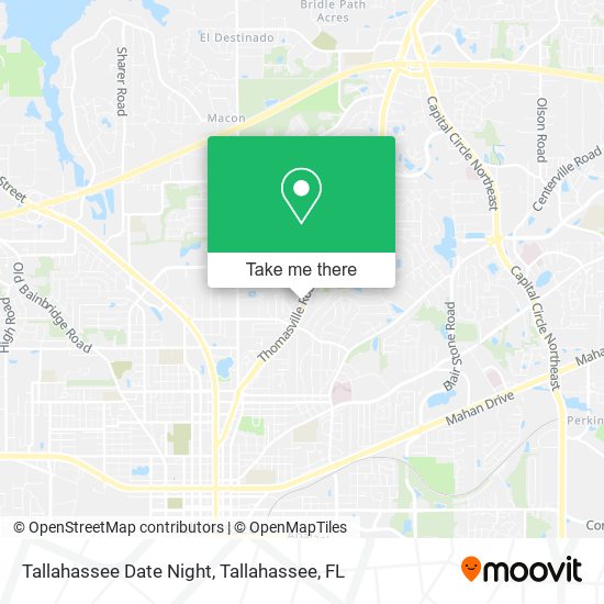 Tallahassee Date Night map